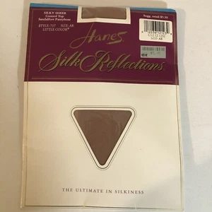 Vintage Hanes Silk Reflections sandalo donna piede collant AB Sh3 - Foto 1 di 3