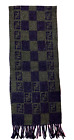 Fendi Vintage Olive Green Classic Zucca FF Check Cashmere/ Wool