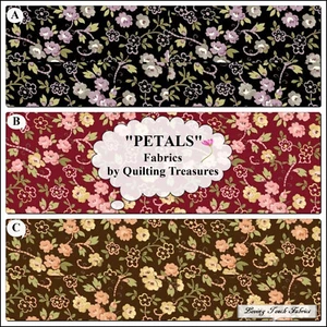QUILTING TREASURES, PETALS, SMALL FLOWERS, 23073, FABRICS PRICE @ 1/2 YD - Picture 1 of 4