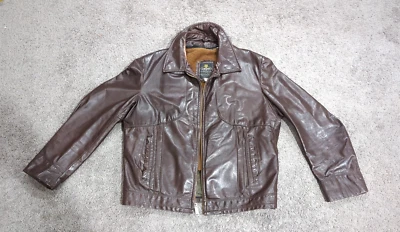 Cooper натуральной кожи куртка размер 44 сделано в США винтажный дизайнер кроличьего - Изображение 1 из 4