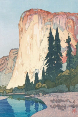 HANGA HARBOR Japanese Art Print Repro "El Capitan, Yosemite" YOSHIDA HIROSHI