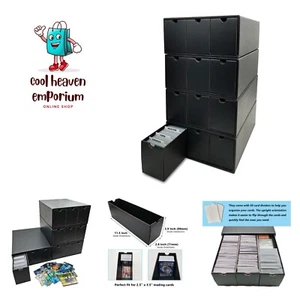 Trading Cardboard Card Storage Box - with 12 600-Count & 50 Card Dividers, Co... - Picture 1 of 9