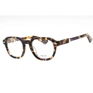 Police Men's Eyeglasses Tortoise Plastic Full Rim Frame Clear Lens VPLG81 0744 - Picture 1 of 2