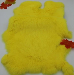 High Quality Dyed Rabbit Skin Pelt Real Fur 10Colours Available Hides Craft Gray - Picture 1 of 30