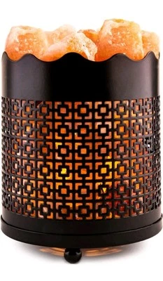 Lámpara de Sal Rosa del Himalaya con Control Táctil Regulable - Estilo Cuadrado 1 Foto 1 de 4