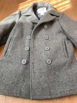 Schott Double-breasted Pea Coat Jacket Men Gray Size 36 Made in USA Authentic - Image 1 of 4
