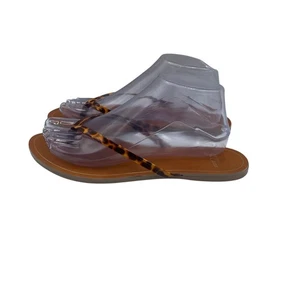 Sandalias J Crew Tanga Leopardo Italia Cuero Chanclas Mujer 8 - Imagen 1 de 8