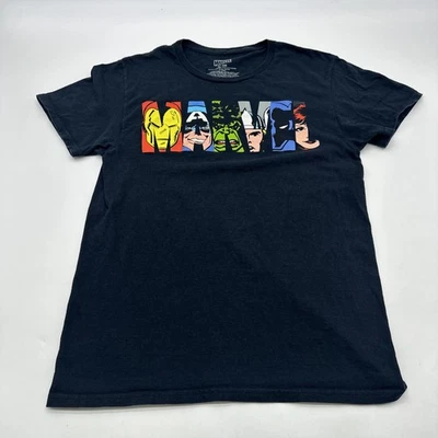Marvel T-shirt Women S Black Graphic Print Logo 100% Cotton.#37344 - Image 1 of 4