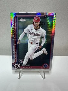 2025 Topps Chrome James Wood Prism Refractor Rookie Nationals RC #132 - Picture 1 of 2