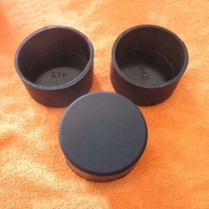 Tapones de goma de silicona redondos negros tapas de cubierta de extremo Ø32,5 mm ~ 78,5 mm para tubo de tubo - Imagen 1 de 5