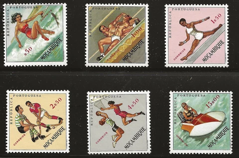 Mozambique Scott #424-29, Singles 1962 Complete Set FVF MNH Cover
