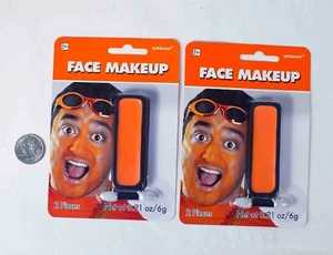 Paquete de 2 maquillaje facial crema naranja Amscan para espíritu de equipo o disfraz - Imagen 1 de 4