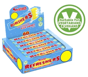 Swizzels REFRESHERS ORIGINAL Large Chew Bars VEGAN Sherbet Sour Candy Sweets - Picture 1 of 7