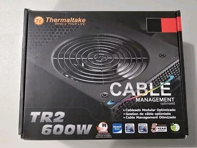 Thermaltake TR2-600 TR2 TR 600 600W Desktop Power Supply Never Used - Image 1 of 4
