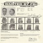 FBI WANTED POSTER THOMAS HUE COX-RACKETEERING-ARSON-MAIL FRAUD  8-20-84