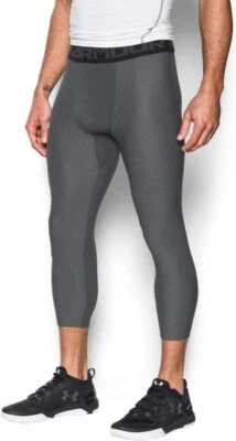 Under Armour Men's HeatGear Compression Leggings Carbon Heather Medium - 1289577 - Image 1 of 4
