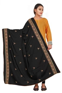 Women Islamic Chadar Indian Pakistani Bollywood hijab headwrap shawl Embroidered - Picture 1 of 3