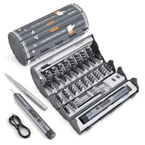 Portable Durable Alloy 138-in-1 Mini Electric Screwdriver Set Magnetic Bits - Picture 1 of 7