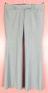 PNS1674- ANN TAYLOR Womens Wool Dress Pants Wide Leg Pocket Mid Rise Gray 12 - Picture 1 of 9