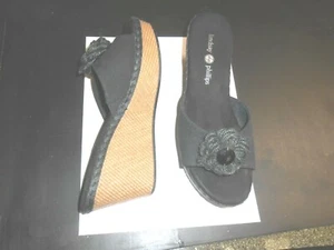 LINDSAY PHILLIPS--BLACK FABRIC SLIDES WOOL ORNAMENT WITH BLACK DECORATION - Picture 1 of 3