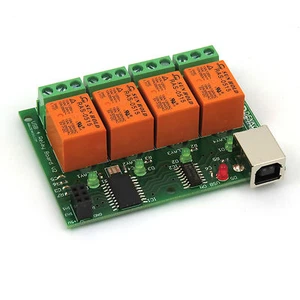 USB Relay Timer - v2 with Microchip CDC, HID - Four Channels - 5V - Picture 1 of 5