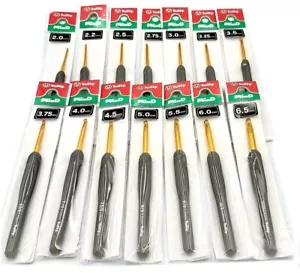 Tulip Etimo Mind Set of 14 Silicone Handle Lace Crochet Hook Knitting Needle - Picture 1 of 7