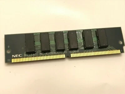 NEC MC-4210000A36FE-70 4MB 72 PIN 70NS FAST PAGE SIMM WITH PARITY FPM   fcb13.16 - Image 1 of 2