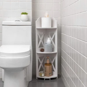 Eckregal Ständer, Aufbewahrung Organizer ideal für Badezimmer, Eckregal perfekt f - Bild 1 von 12
