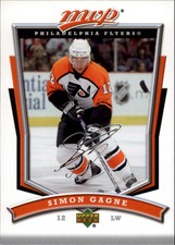 2007-08 Upper Deck MVP Flyers Hockey Card #122 Simon Gagne