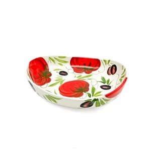 Bassano Ceramic Dish Pasta Plate 24 CM Tomatoes Motif from Italy - Picture 1 of 1