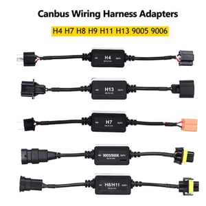 Canbus Wiring Harness Adapter H4 H7 H8 H9 H11 H13 9005 9006 LED Headlight Bulbs - Picture 1 of 12