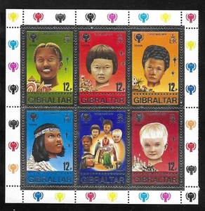 M4645 GIBRALTAR INTL YEAR OF THE CHILD CHRISTMAS 1979 SOUVENIR SHEET - Picture 1 of 1