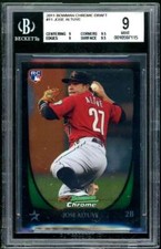 Jose Altuve Rookie Card 2011 Bowman Chrome Draft #11 BGS 9 (9.5 9 9 9.5)
