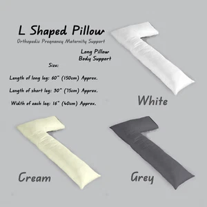 L Shaped Pillow & L Pillowcases Covers Pregnancy Maternity Support Long Pillows - Picture 1 of 8