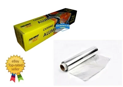 Alu-Wrap Kitchen Catering Aluminium Foil Tin Food Packing Box 300mm -450mmx75m