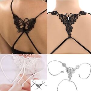 Strapless Bra Lace Butterfly Beautiful Sexy w/ Adjustable Shoulder Straps