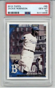 2010 TOPPS #85 JACKIE ROBINSON BASEBALL CARD BROOKLYN DODGERS PSA 10 LOW POP - Picture 1 of 2