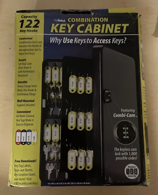 KeyGuard Combination Key Cabinet 122 Key Hooks (Used) - Image 1 of 4
