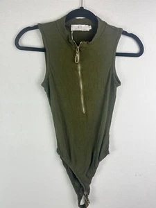 LIZETTE COLLECTION LC ÄRMELLOS Damen kleiner grüner BODY Stehkragen Reißverschluss - Bild 1 von 8