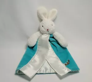 Bunnies by the Bay White Bunny Bye Buddy Aqua Baby Manta de Seguridad Lovey 12" - Imagen 1 de 12