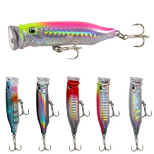 5 PCS/Set Fishing Lures Popper Lifelike Baits Crankbaits Swimbait Plastic Tackle - Picture 1 of 8