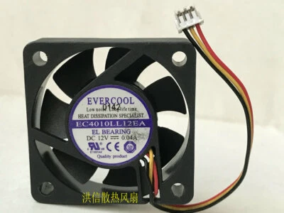 1pcs  EVERCOOL EC4010LL12EA 12V 0.04A 4010 4CM Ultra-quiet cooling fan 3pin - Image 1 of 2