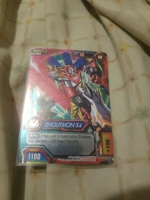 Digimon Fusion Card Game TCG CCG Shoutmon x4 Rare Tournament Promo  - Image 1 of 2