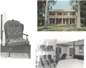 3 Postcards of the Black House Ellsworth ME Exterior Blue Room Bed Chair Unused - Picture 1 of 1