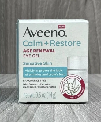 Gel antiarrugas debajo de los ojos Aveeno Calm + Restore Age Renewal, 0,5 oz Foto 1 de 3
