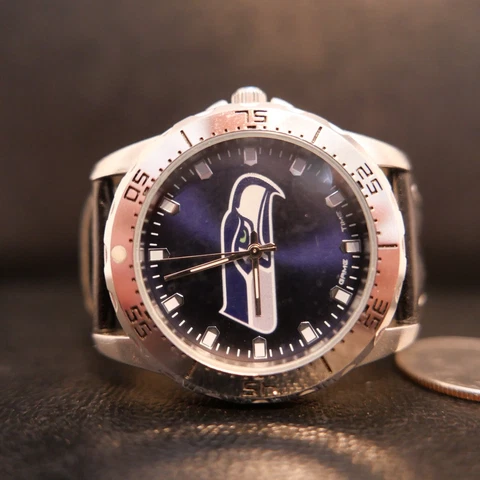 SEAHAWKS CLASSIC MEN'S SPORT WATCH OFFICIALLY LICENSED Game Time OCH BLACK !!! Cover