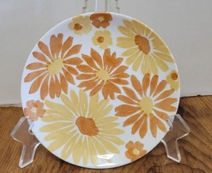 Plato de pan de 6 1/4" amarillo y naranja girasol para granja exhibición de otoño - Imagen 1 de 2