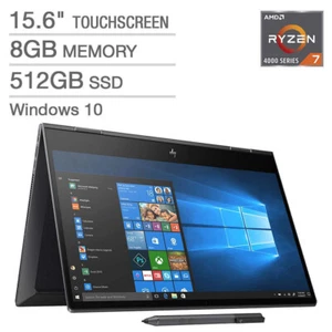 HP 15-ds1083cl Envy 15.6" Touchscreen Laptop R7-4700U(Beat i7-11375H) 8GB 512GB - Picture 1 of 5