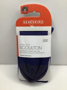 Medium - SealSkinz Scoulton wasserdichte mittlere Socken - marineblau/grau/rot Aquasealz - Bild 1 von 7