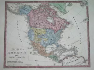 1873 ORIGINAL KARTE TEXAS VEREINIGTE STAATEN KALIFORNIEN IOWA FLORIDA KUBA MEXIKO KANADA - Bild 1 von 8